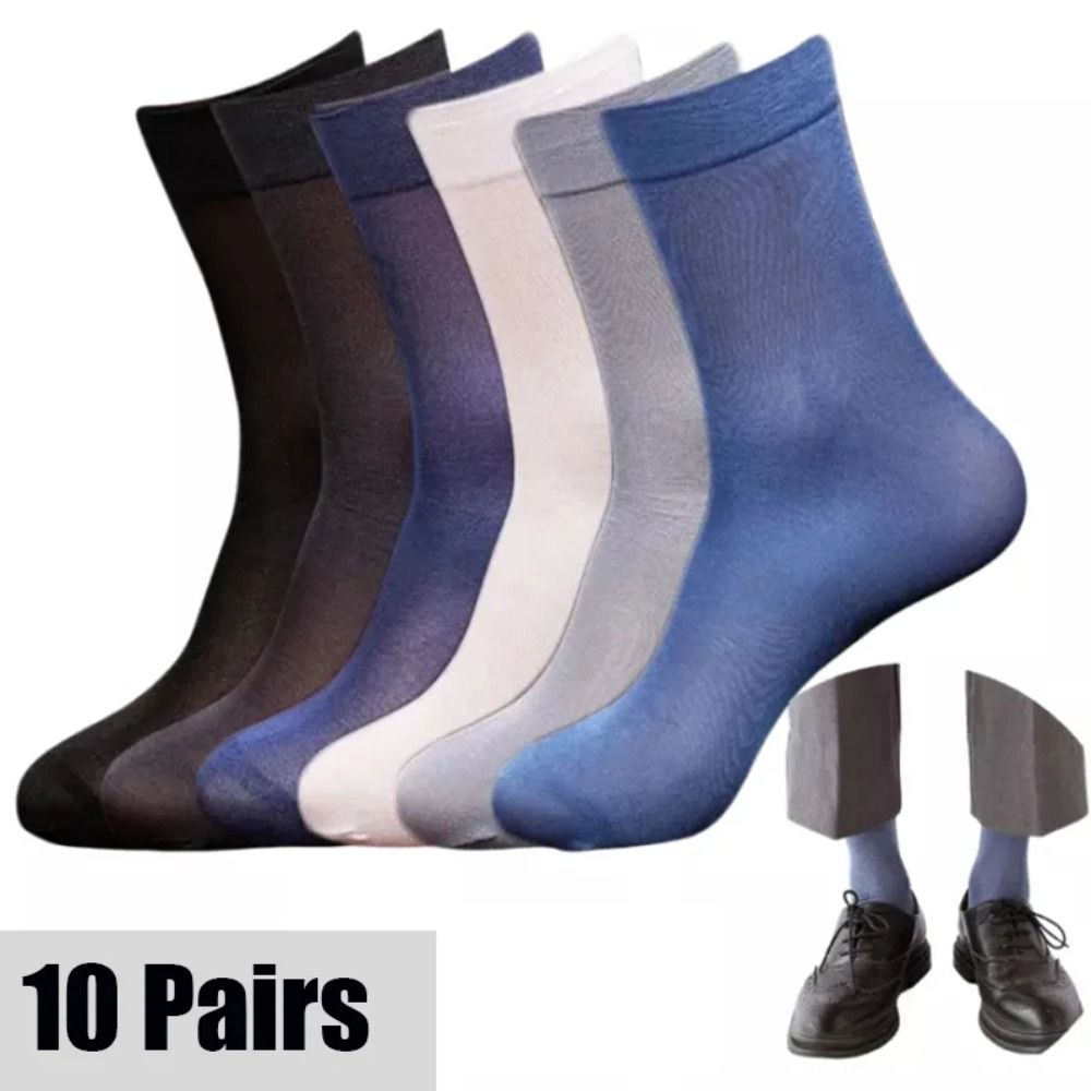 Silk Sock Bamboo - 10pairs Mode Atmungsaktive Männer Eis Seide