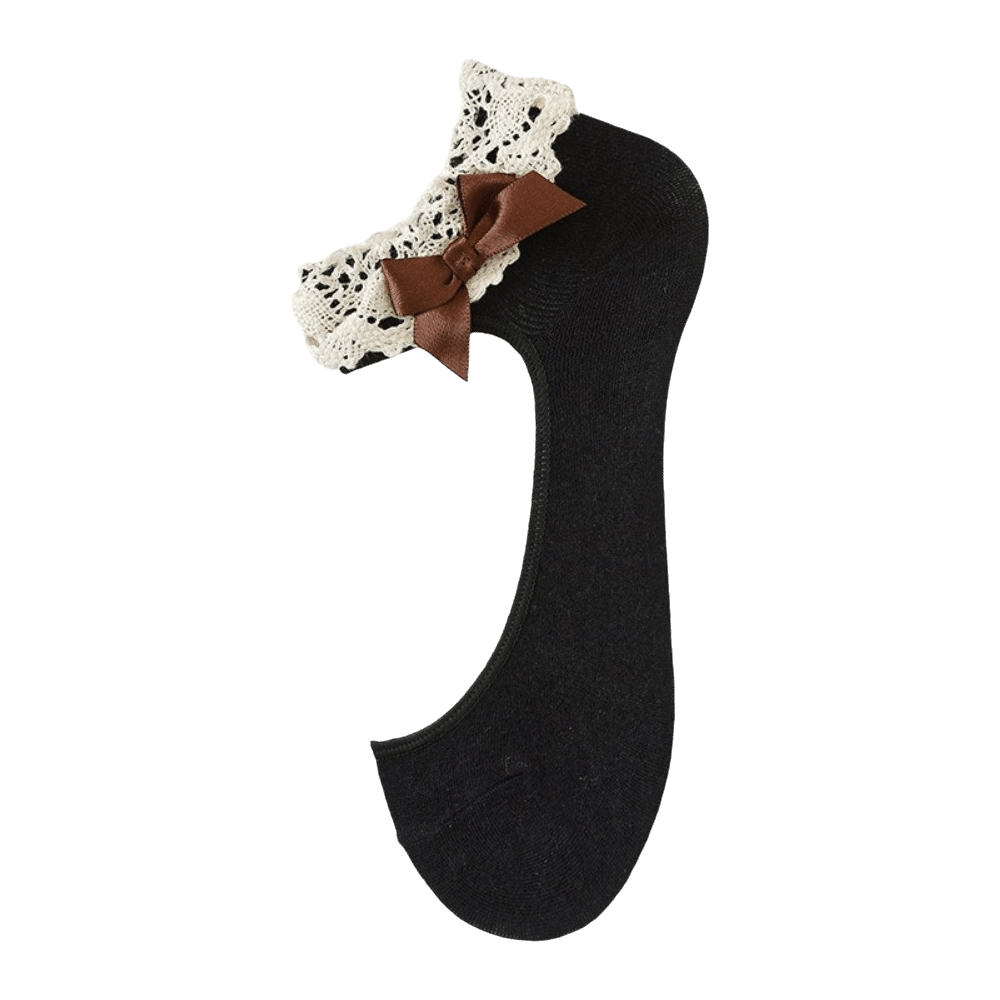 Ankle Sock Low Cut - Einfarbige Spitzen-Rüschen-Bootssocken mit Rüschenbesatz, dünne Knöchelsocken,
