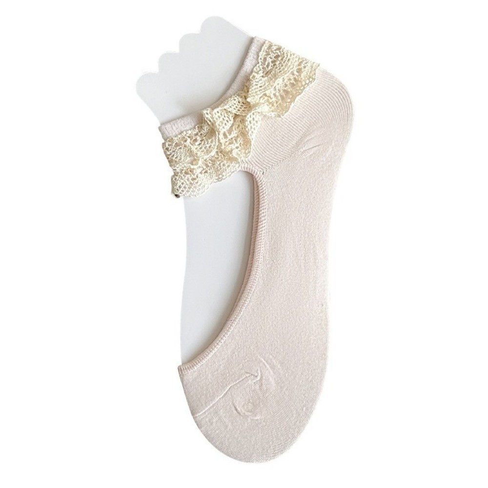 Einfarbige Spitzen-Rüschen-Boo – Ankle Sock Low Cut Bewertung und Preis