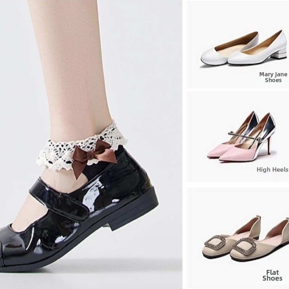 Einfarbige Spitzen-Rüschen-Boo – Ankle Sock Low Cut Bewertung und Preis