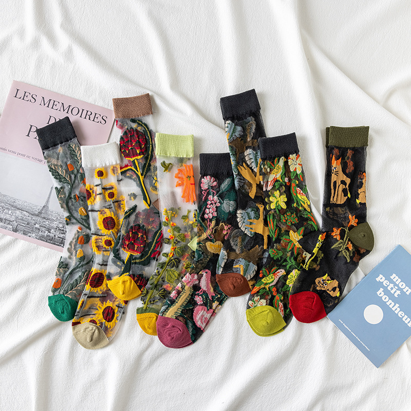 1/4 Paar Retro-Blumen-Damensoc – Silk Sock Bamboo Bewertung und Preis