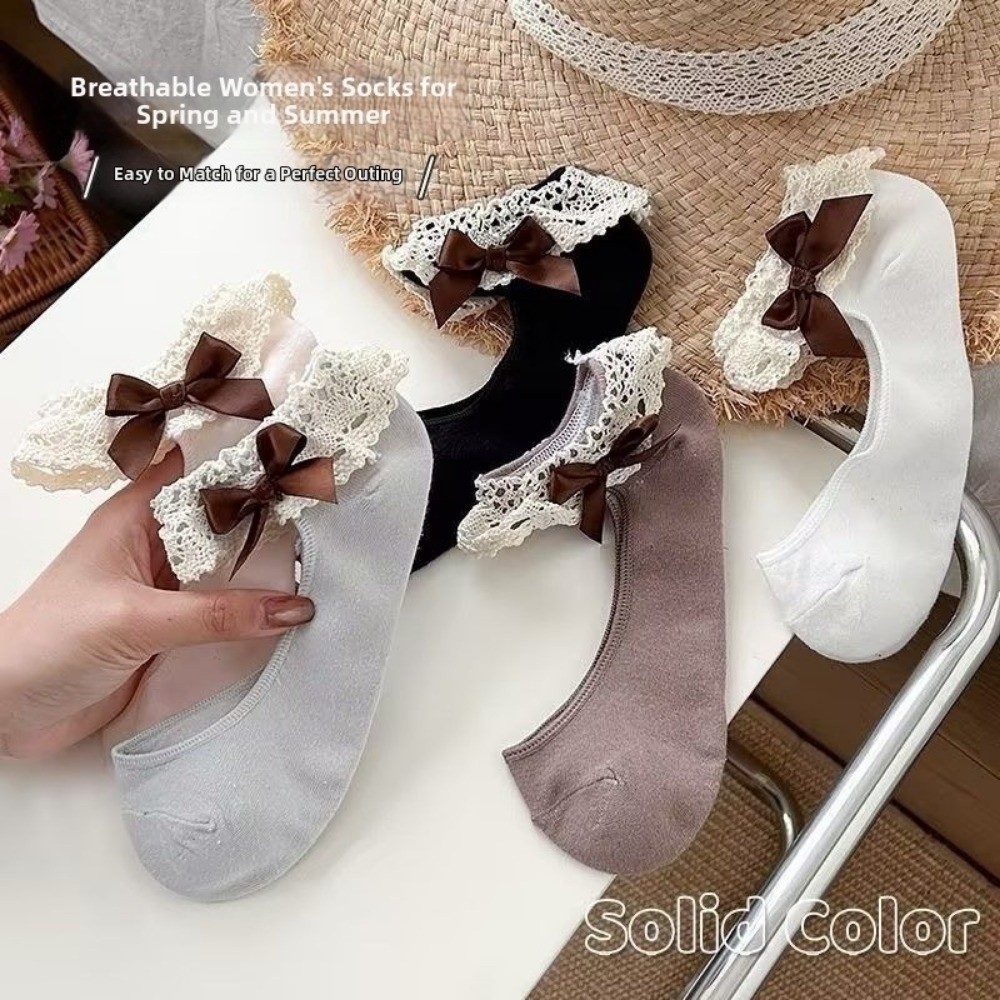 Elegante Spitzen-Rüschen-Boots – Ankle Sock Low Cut Bewertung und Preis
